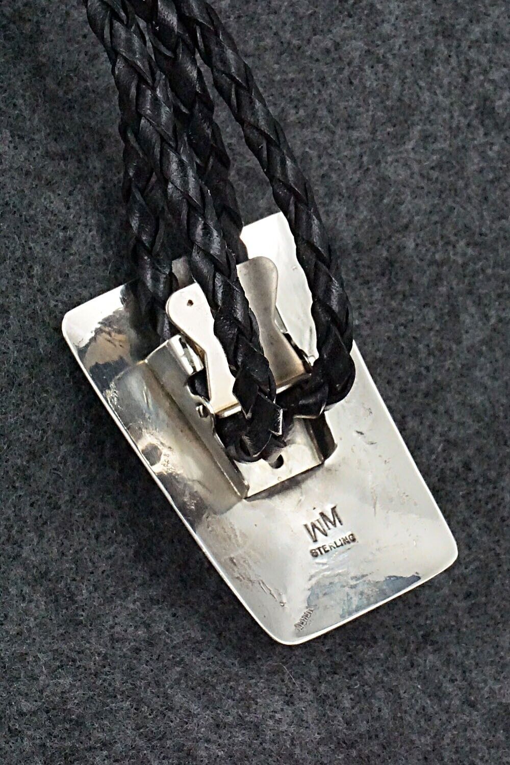 Turquoise, Coral & Sterling Silver Bolo Tie - Wilbur Myers