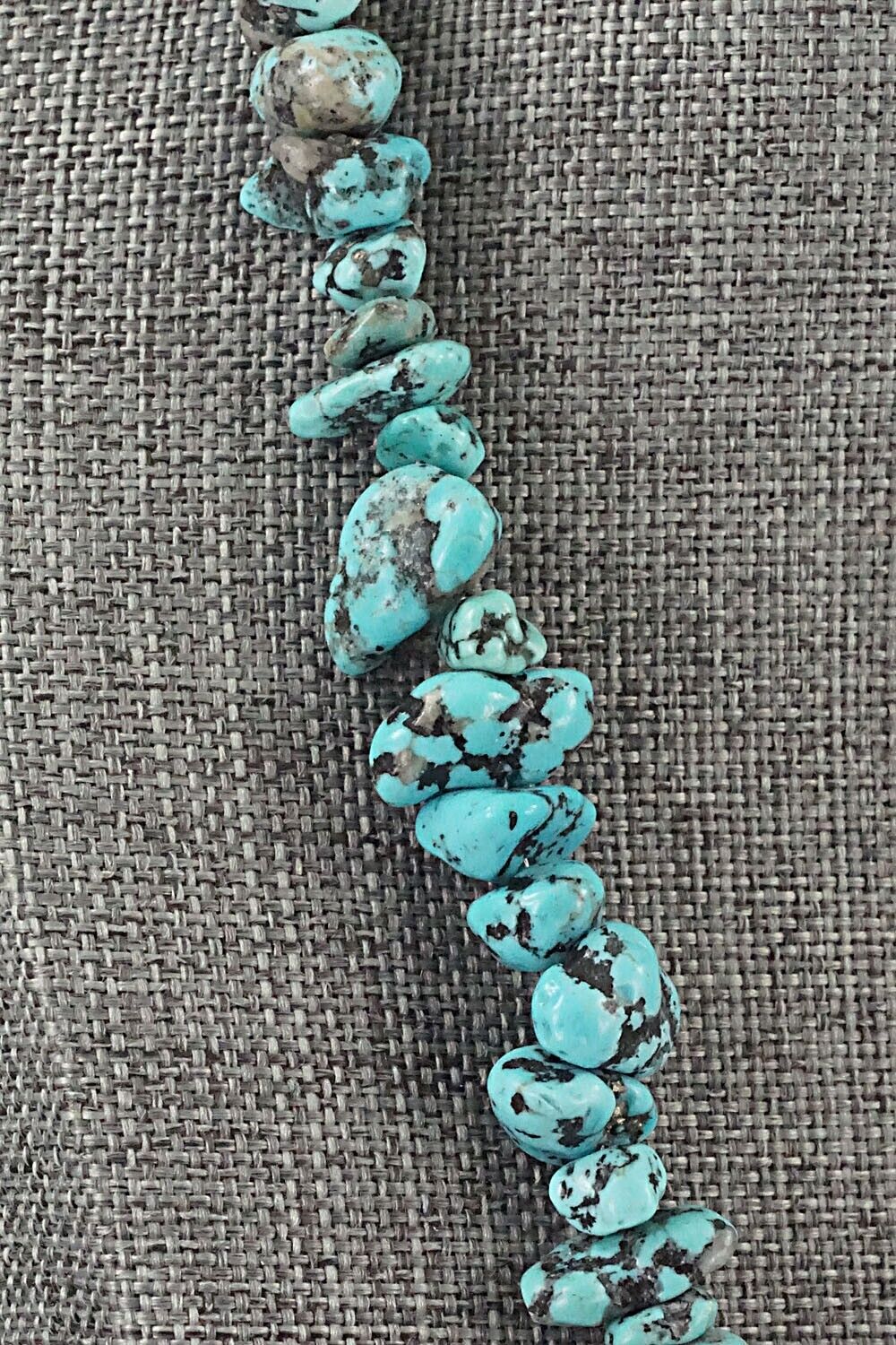 Turquoise & Sterling Silver Necklace 22" - Louise Joe