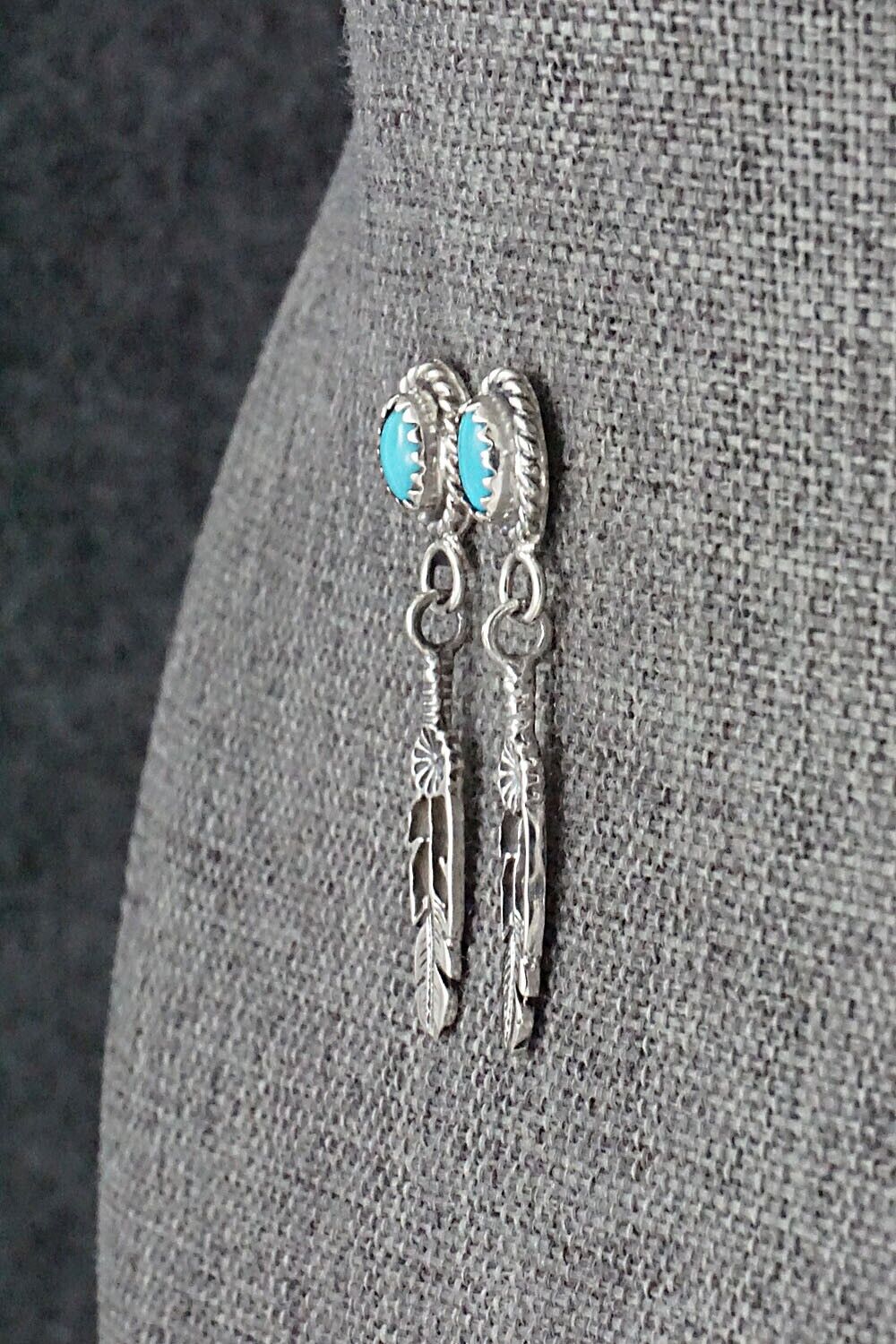 Turquoise and Sterling Silver Earrings - Emery Spencer