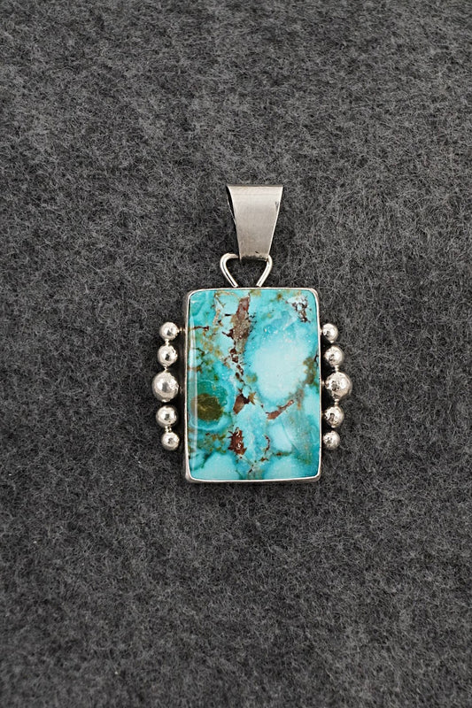Turquoise & Sterling Silver Pendant - Eugene Gruber