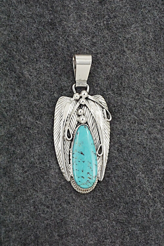 Turquoise & Sterling Silver Pendant - Davey Morgan