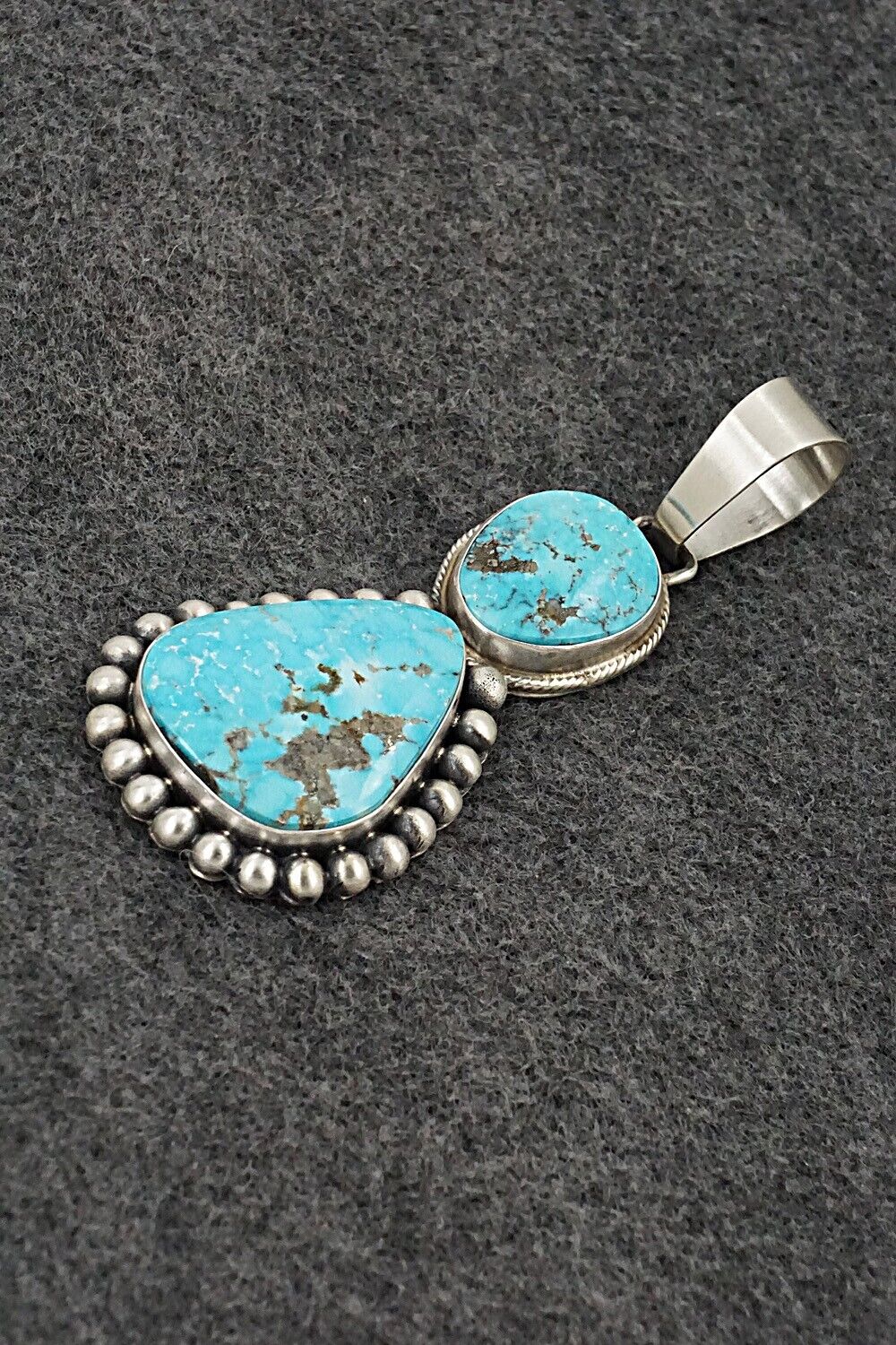 Turquoise & Sterling Silver Pendant - Bobby Johnson