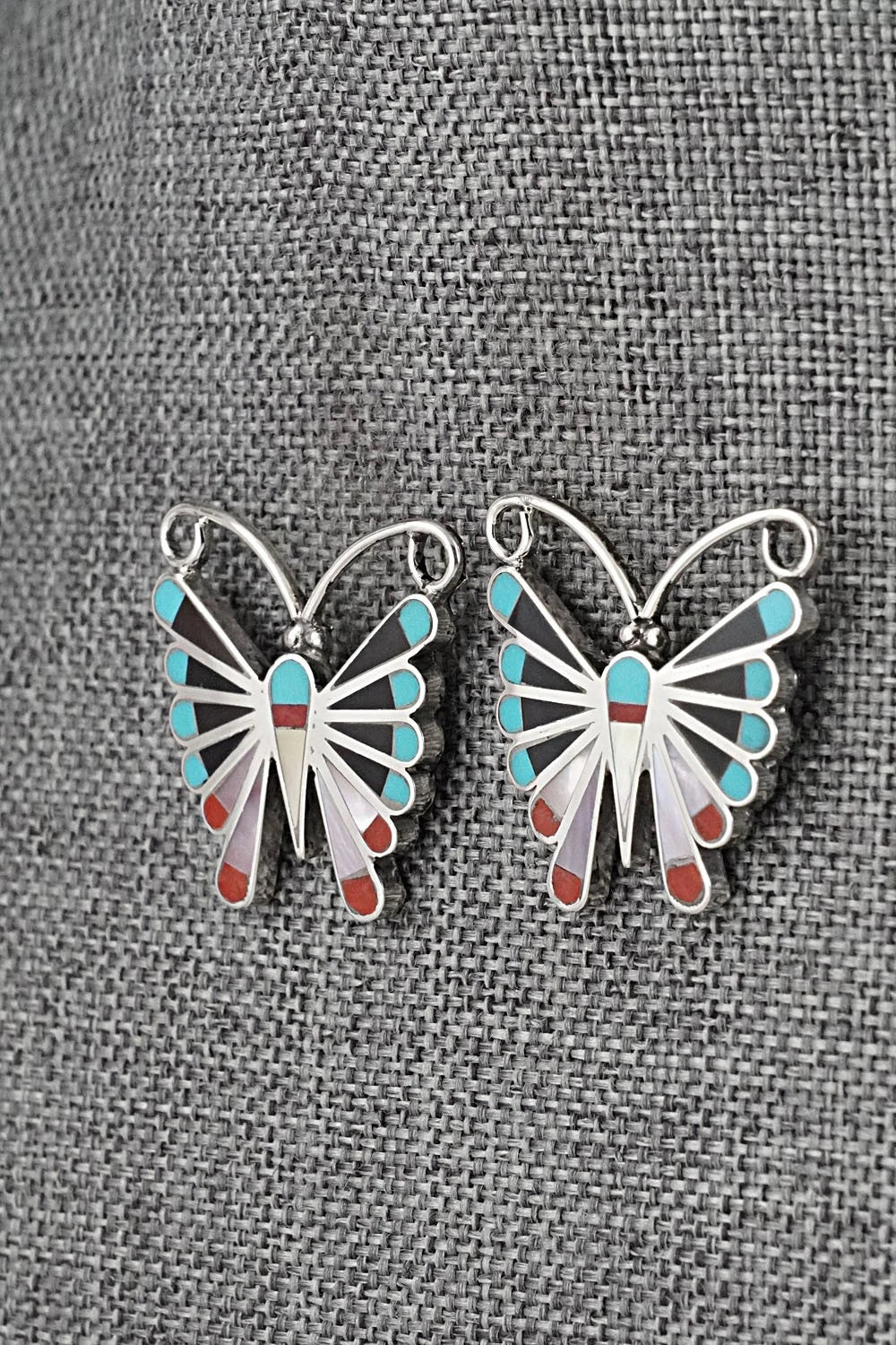 Multi-Stone & Sterling Silver Inlay Necklace Set - Adrian Wallace