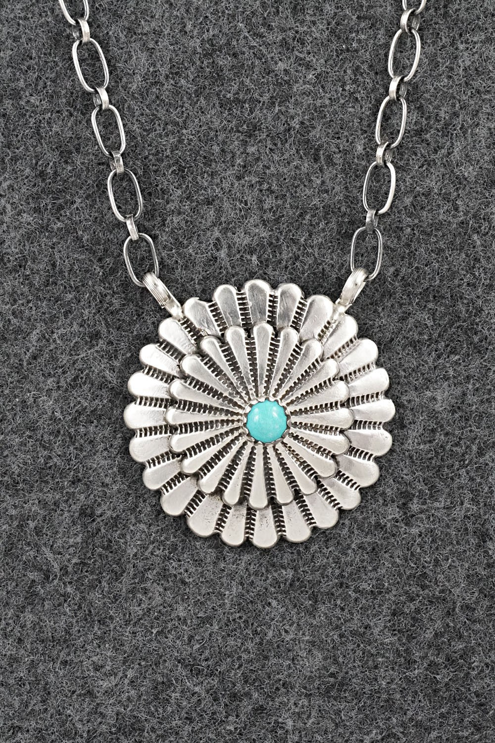 Turquoise & Sterling Silver Necklace - Sheldon Mariano