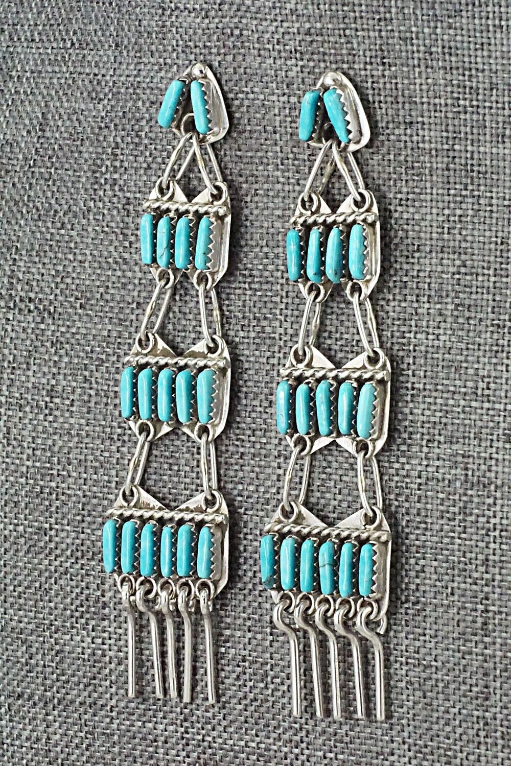 Turquoise & Sterling Silver Earrings - Charlie John