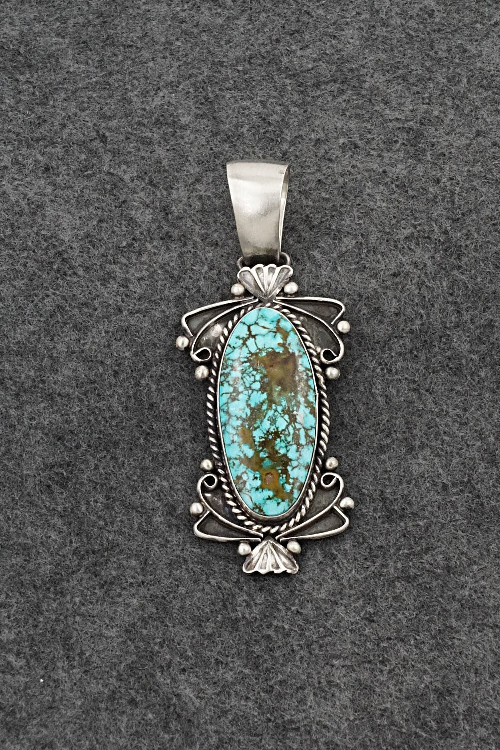 Turquoise & Sterling Silver Pendant - Paul Livingston