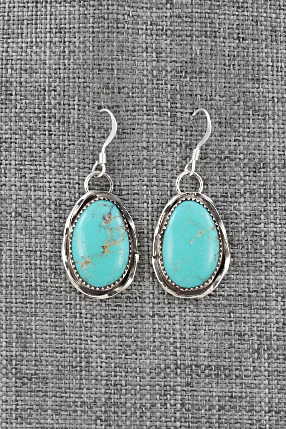 Turquoise & Sterling Silver Earrings - Ernest Hawthorne