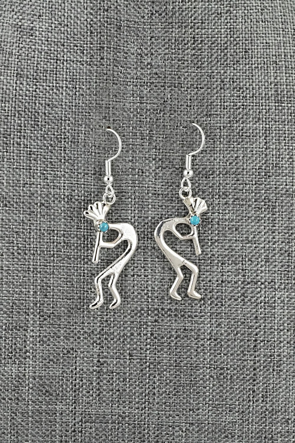 Turquoise and Sterling Silver Earrings - Lorraine Chee