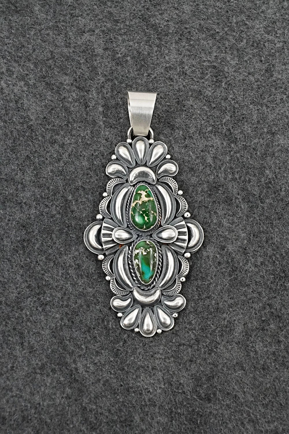 Turquoise and Sterling Silver Pendant - Derrick Gordon