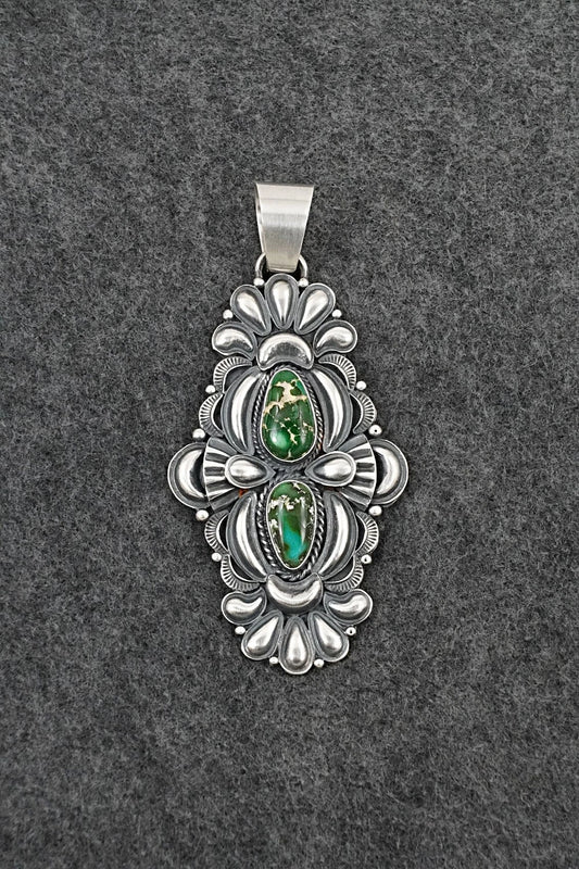 Turquoise and Sterling Silver Pendant - Derrick Gordon
