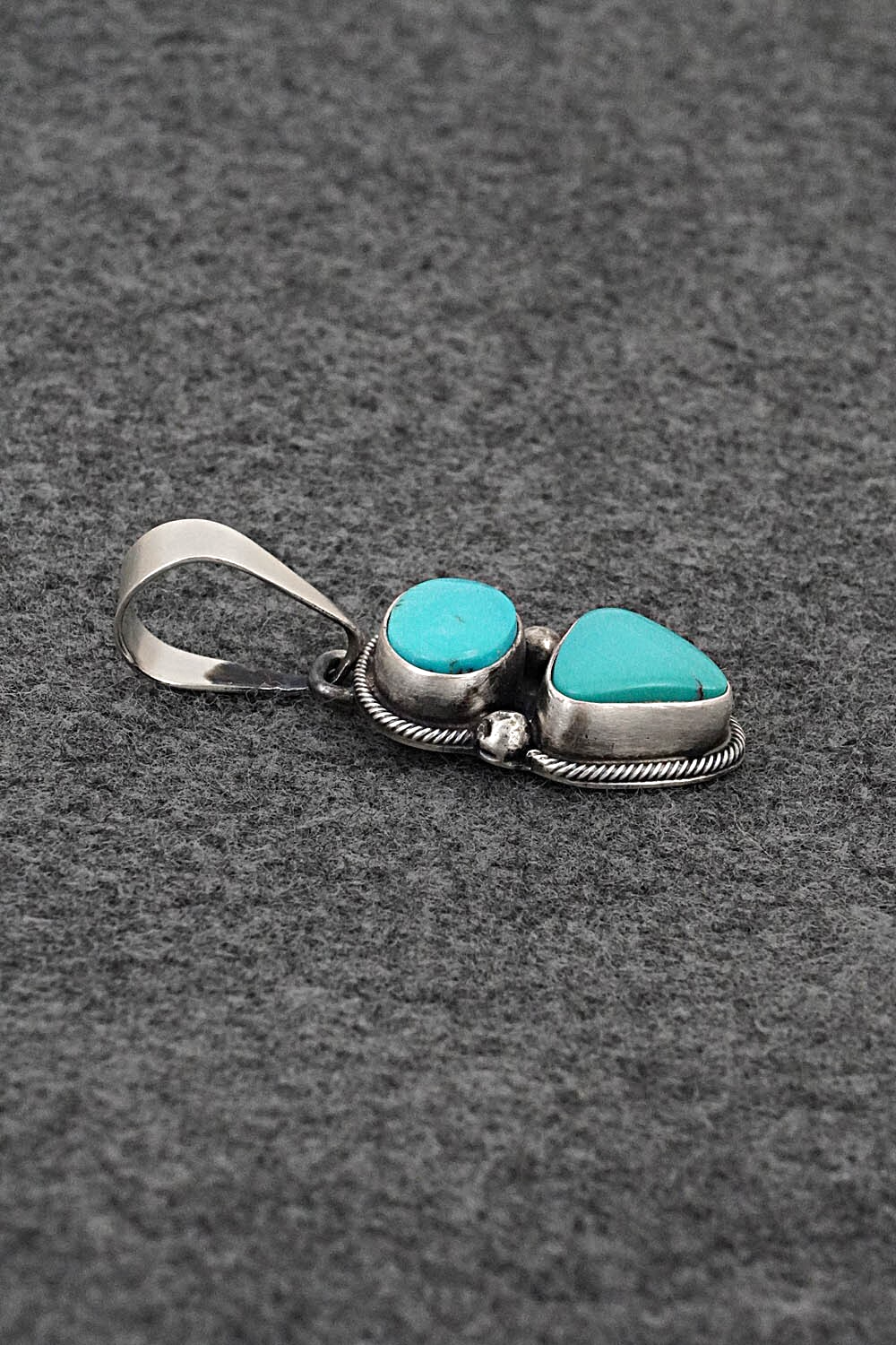Turquoise & Sterling Silver Pendant - Darrin Livingston