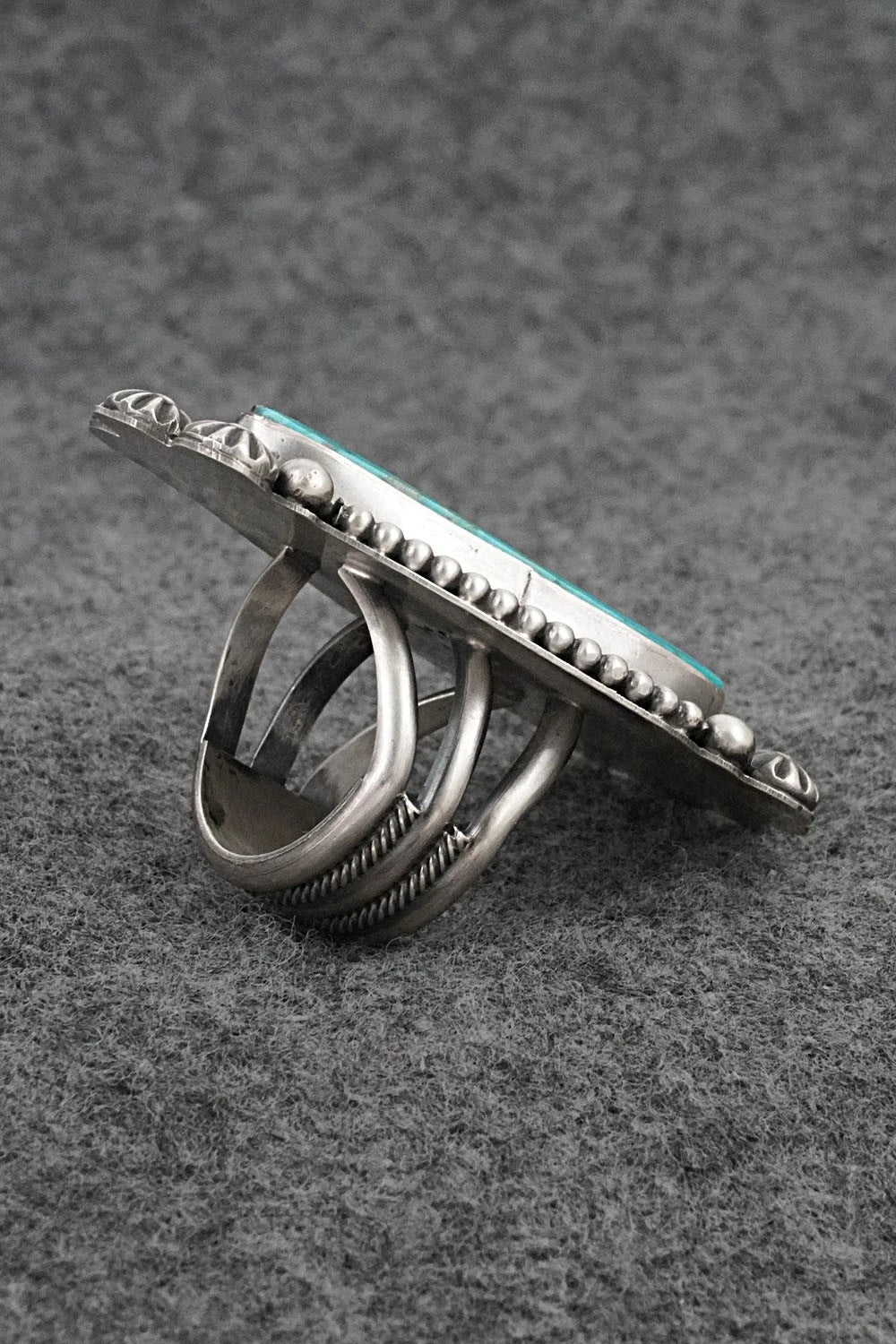 Turquoise & Sterling Silver Ring - Michael Calladitto - Size 7.5