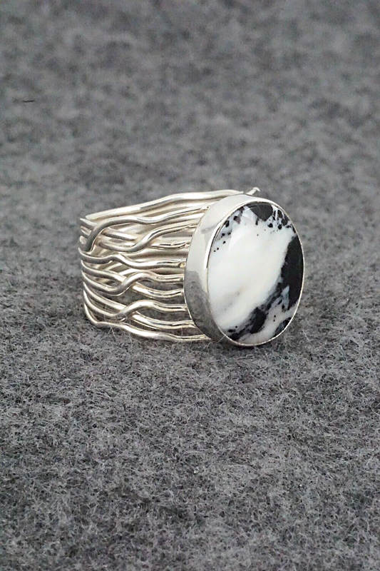 White Buffalo & Sterling Silver Ring - Murphy Platero - Size 7.5