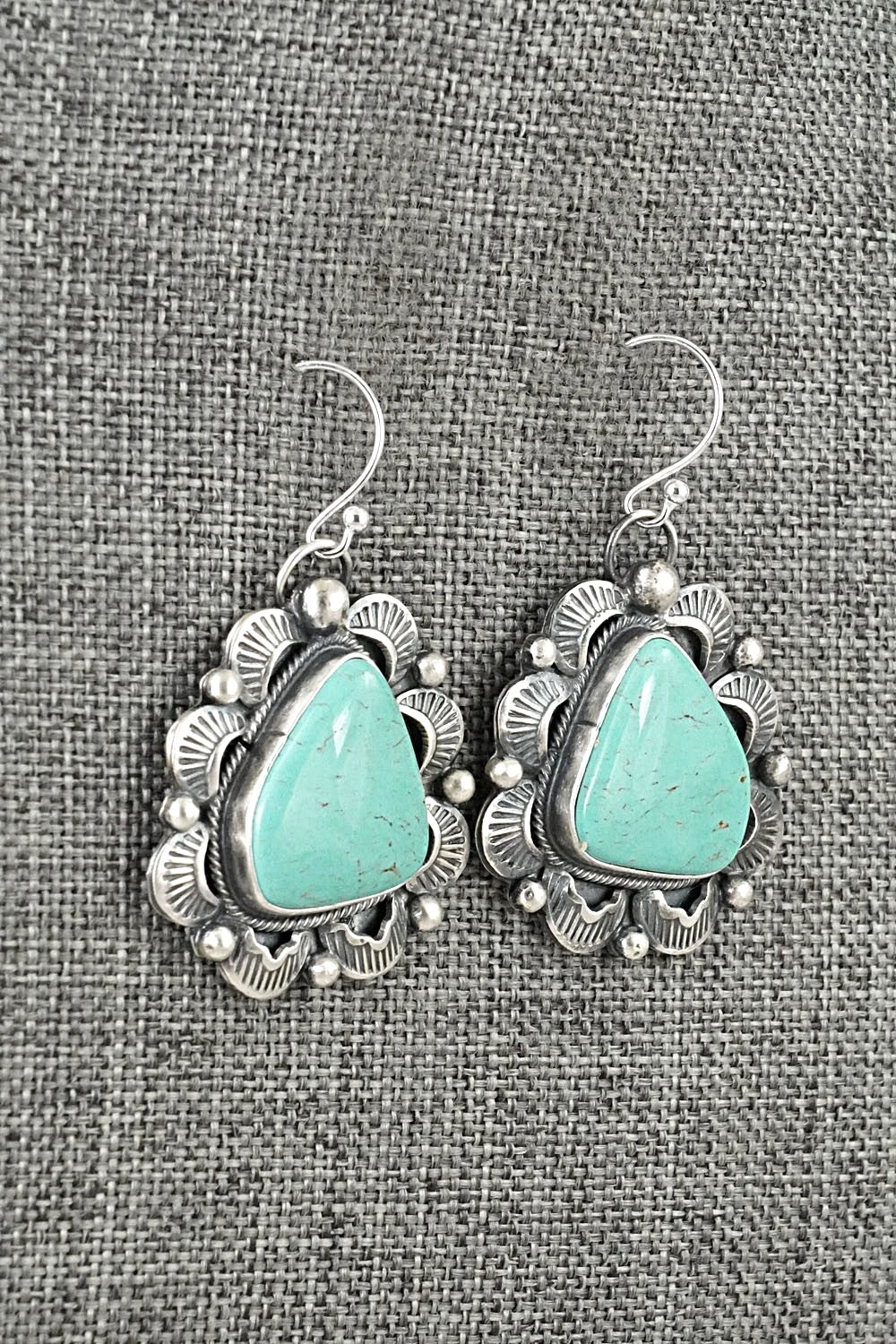 Turquoise & Sterling Silver Earrings - Jackson Hoskie