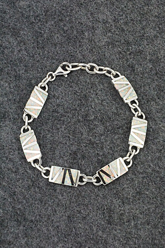 Opalite & Sterling Silver Link Bracelet - Wilfred Siutza