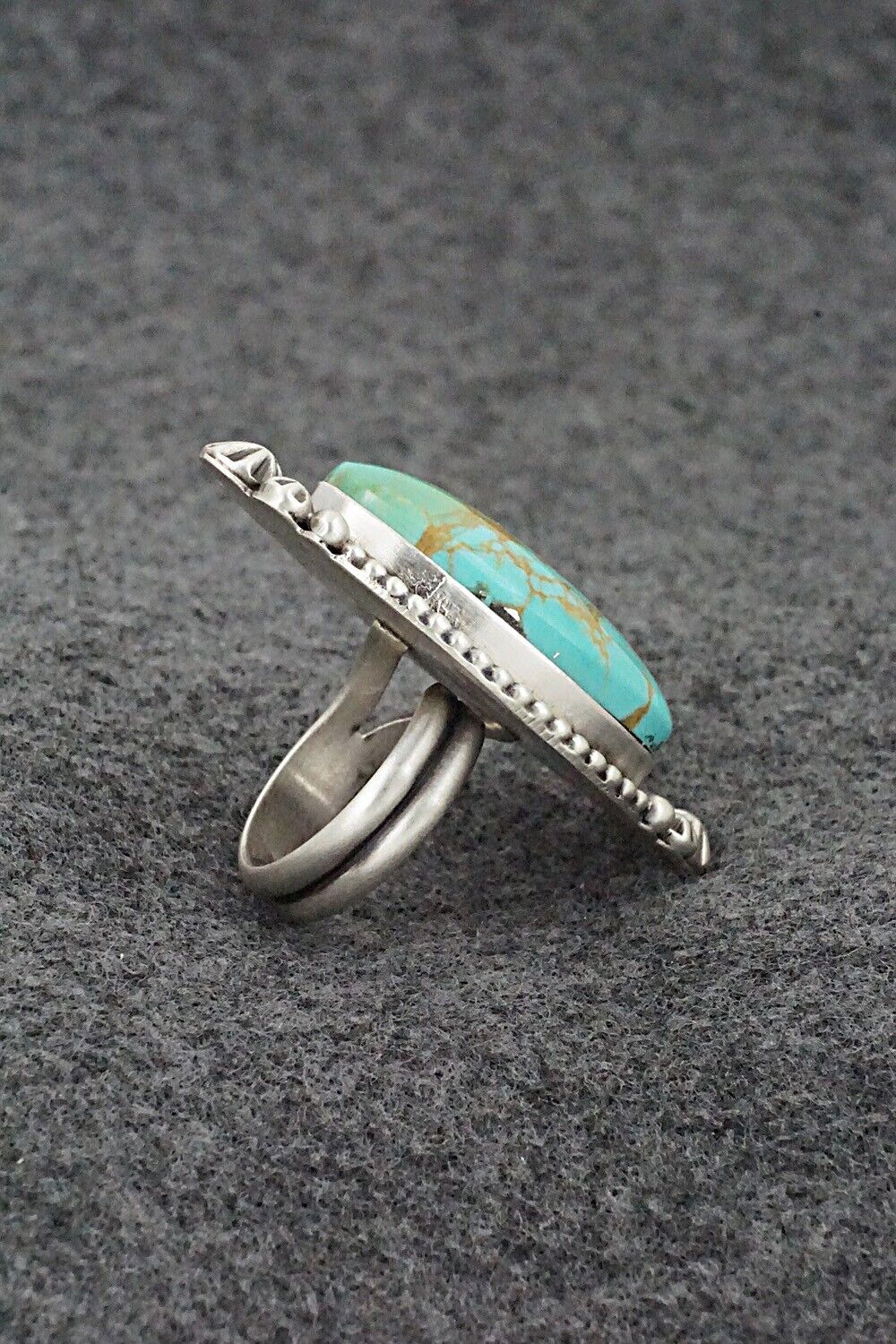 Turquoise & Sterling Silver Ring - Daniel Benally - Size 6 Adj.