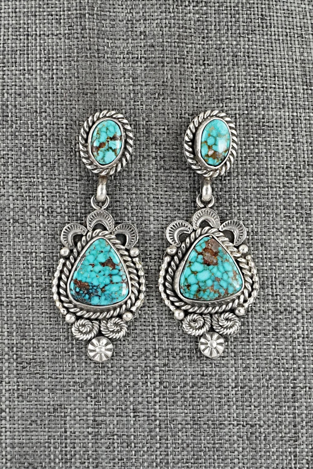 Turquoise & Sterling Silver Necklace and Earrings Set - Rosita Calladitto