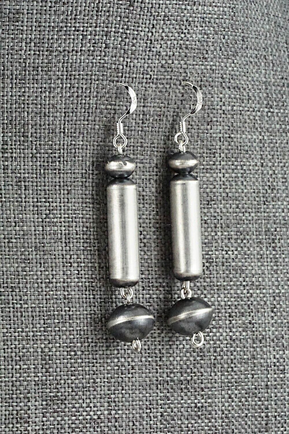 Sterling Silver Navajo Pearl Earrings - Tonisha Haley