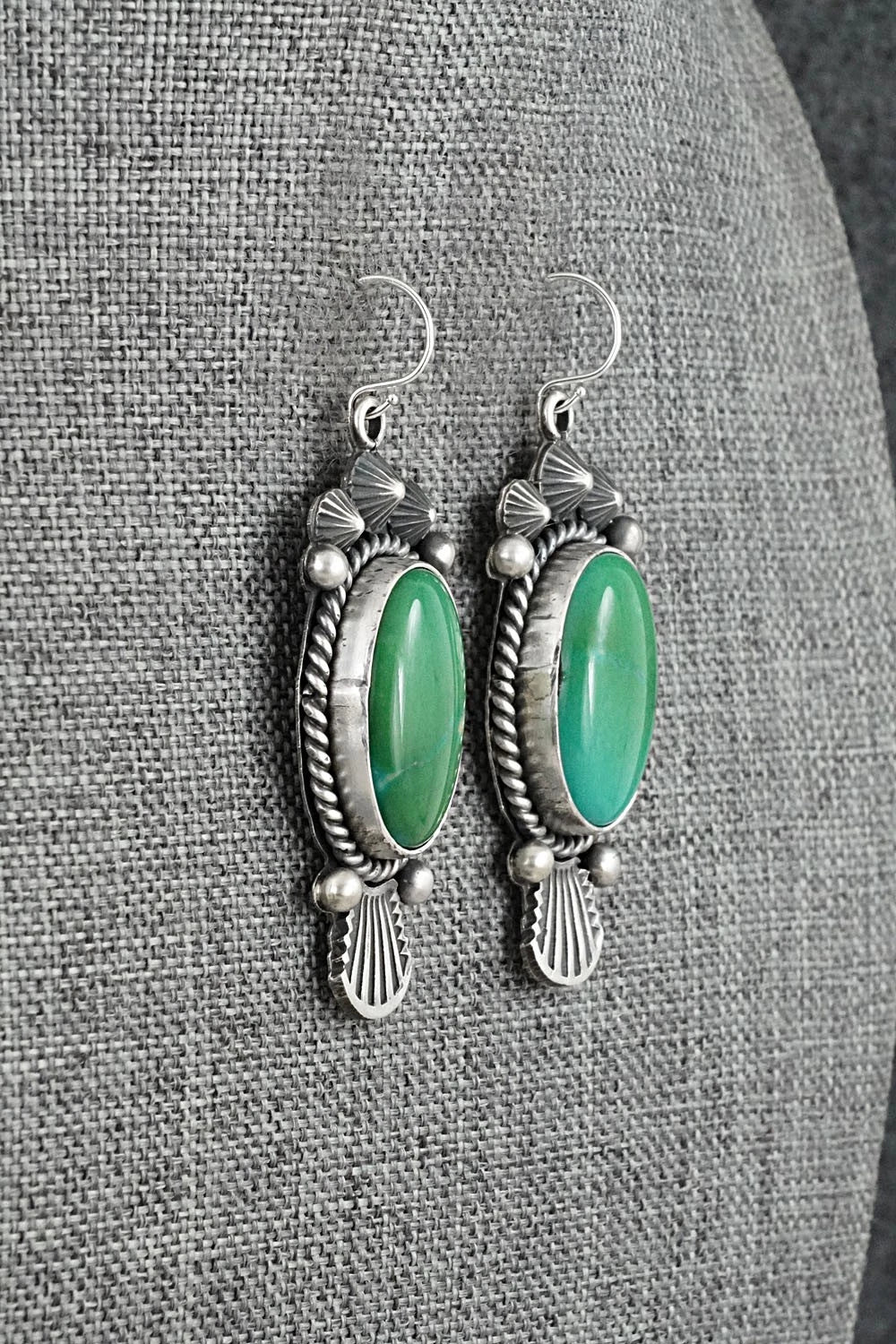 Turquoise & Sterling Silver Earrings - Michael Calladitto