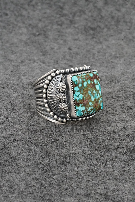 Turquoise & Sterling Silver Ring - Delbert Gordon - Size 12.5