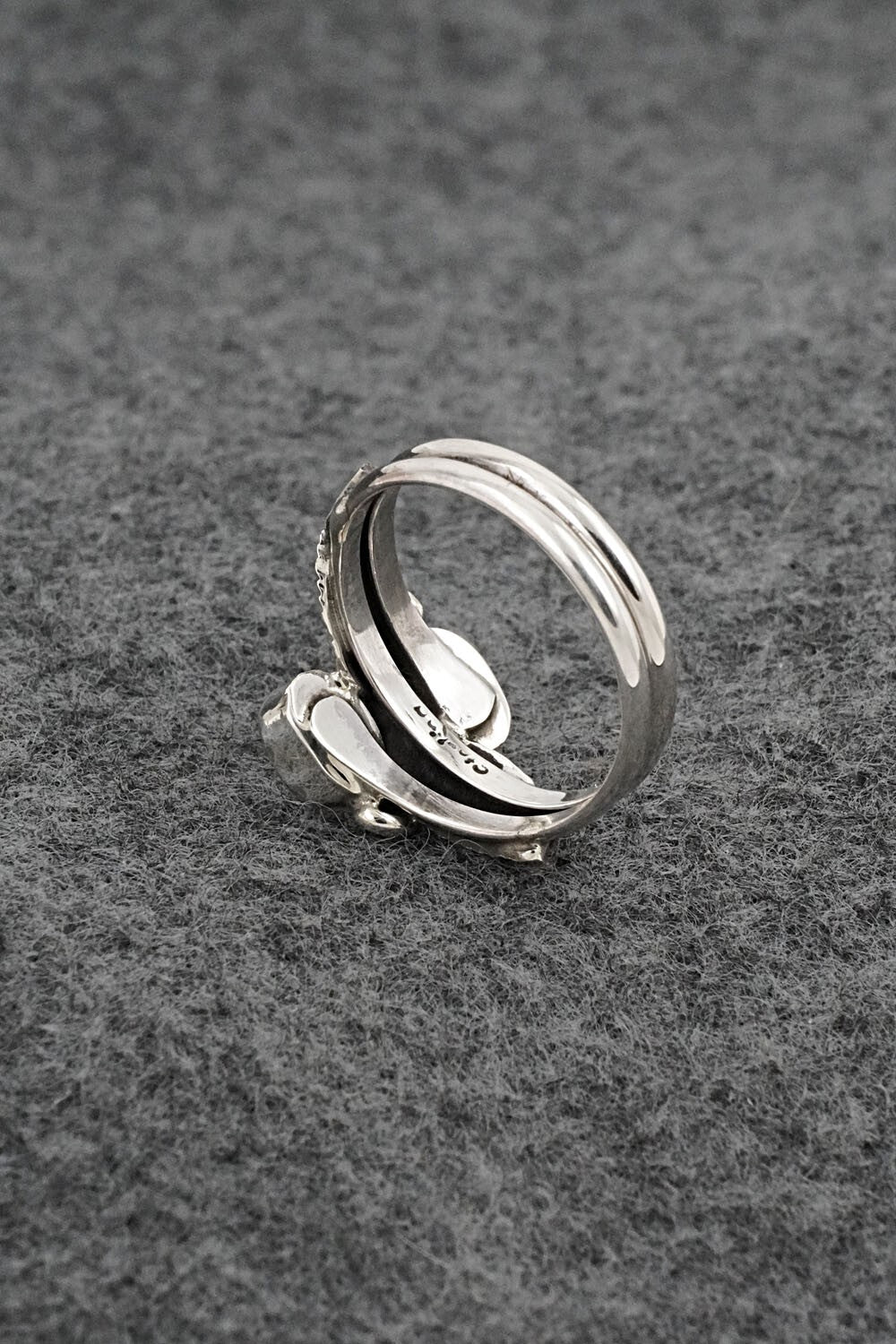Onyx & Sterling Silver Ring - Harry B. Yazzie - Size 8