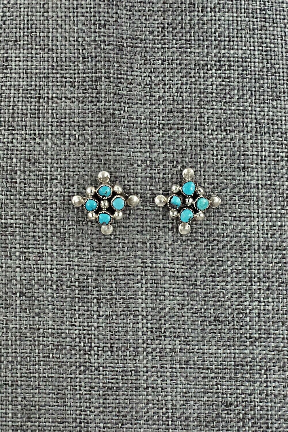 Turquoise & Sterling Silver Earrings - Calvert Lamy