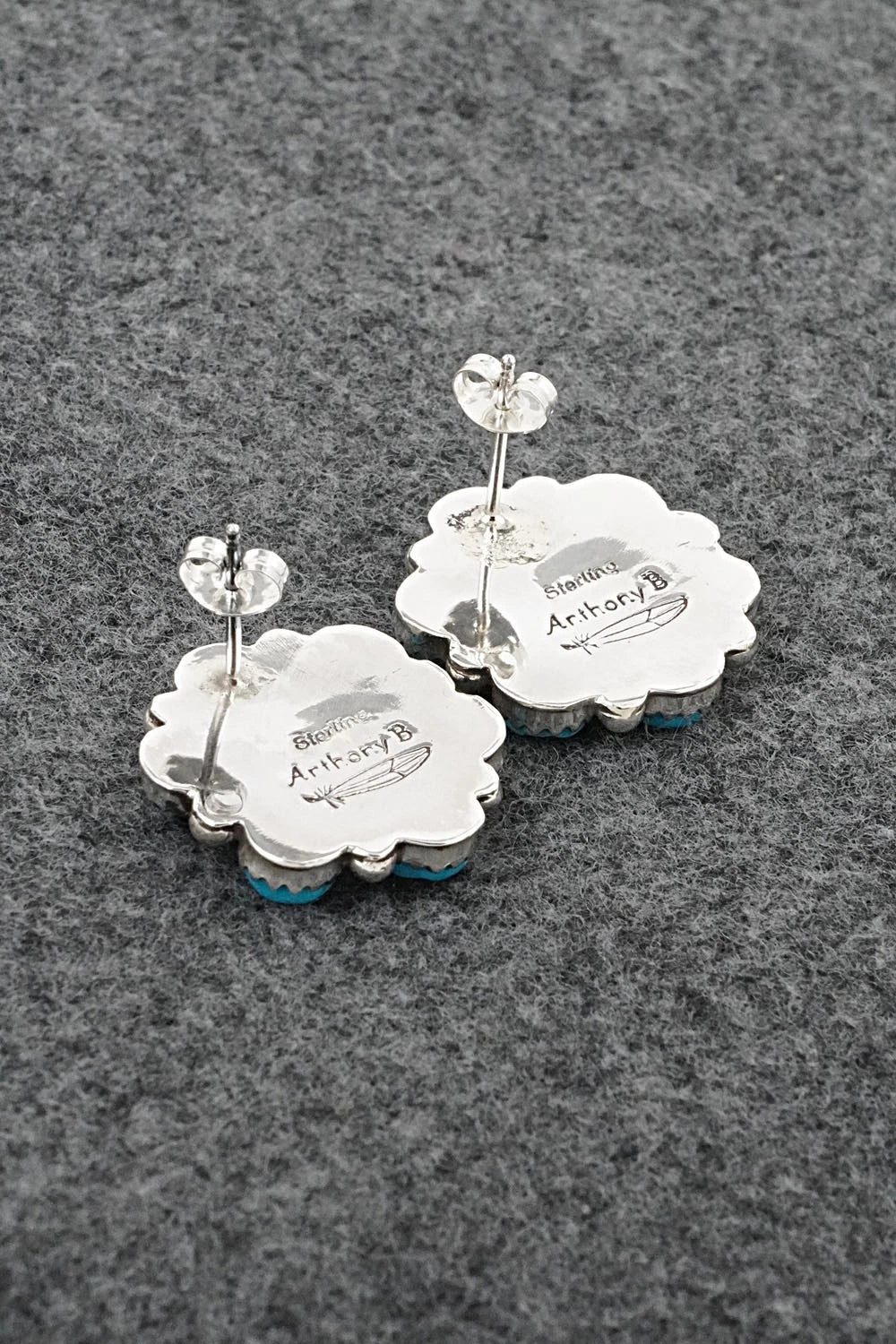 Turquoise & Sterling Silver Earrings - Anthony Brown