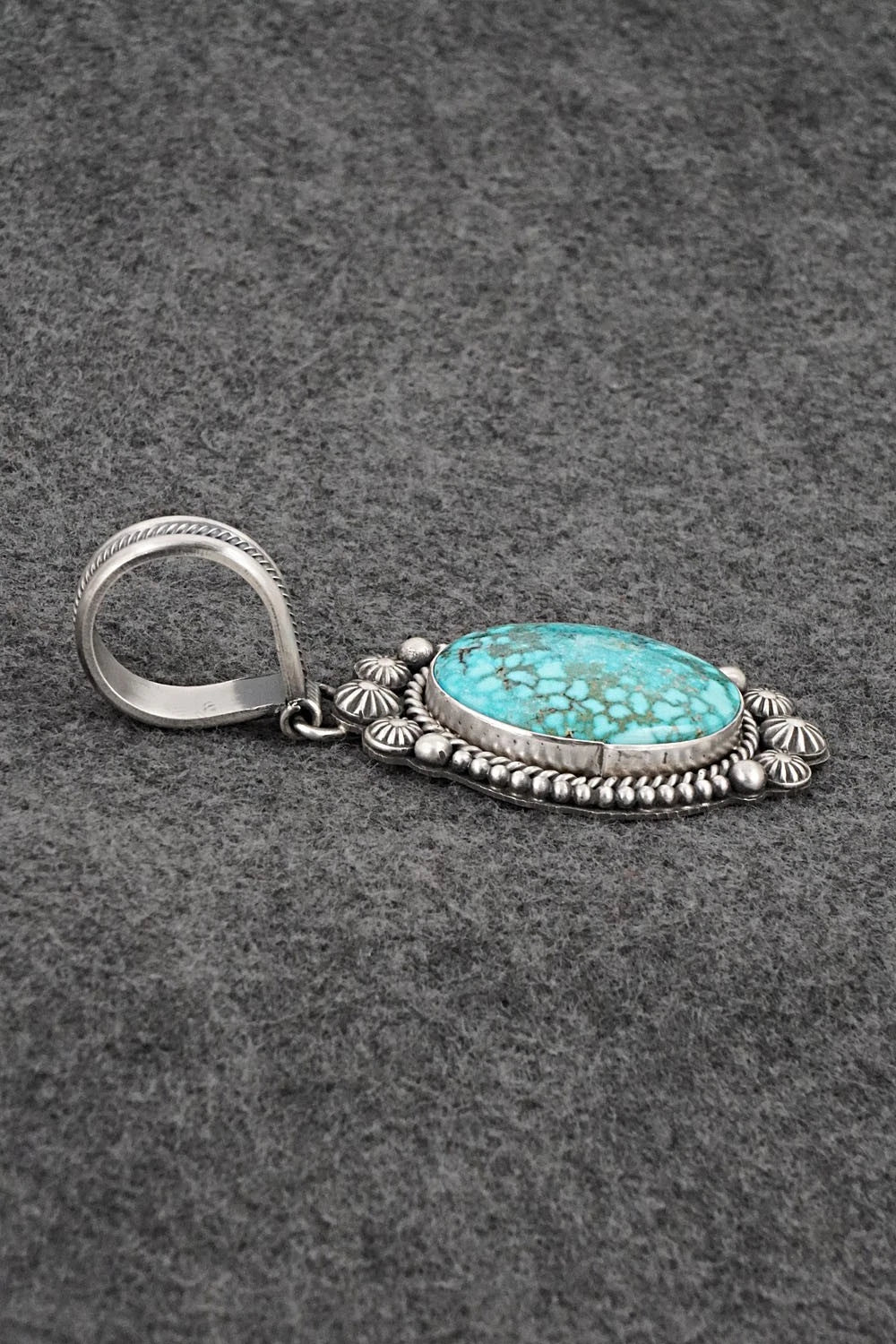 Turquoise & Sterling Silver Pendant - Michael Calladitto