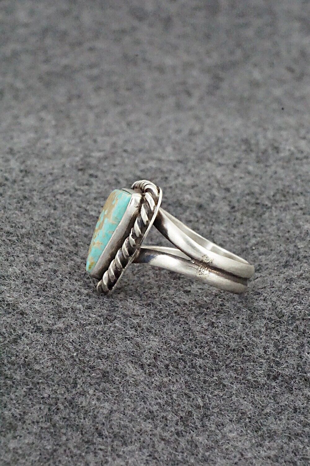 Turquoise & Sterling Silver Ring - Kathleen Livingston - Size 7.75