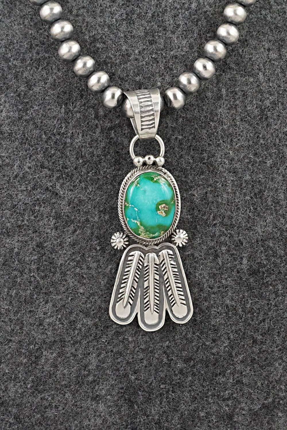 Turquoise & Sterling Silver Necklace - Verley Betone