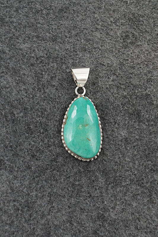 Turquoise & Sterling Silver Pendant - Larry Castillo