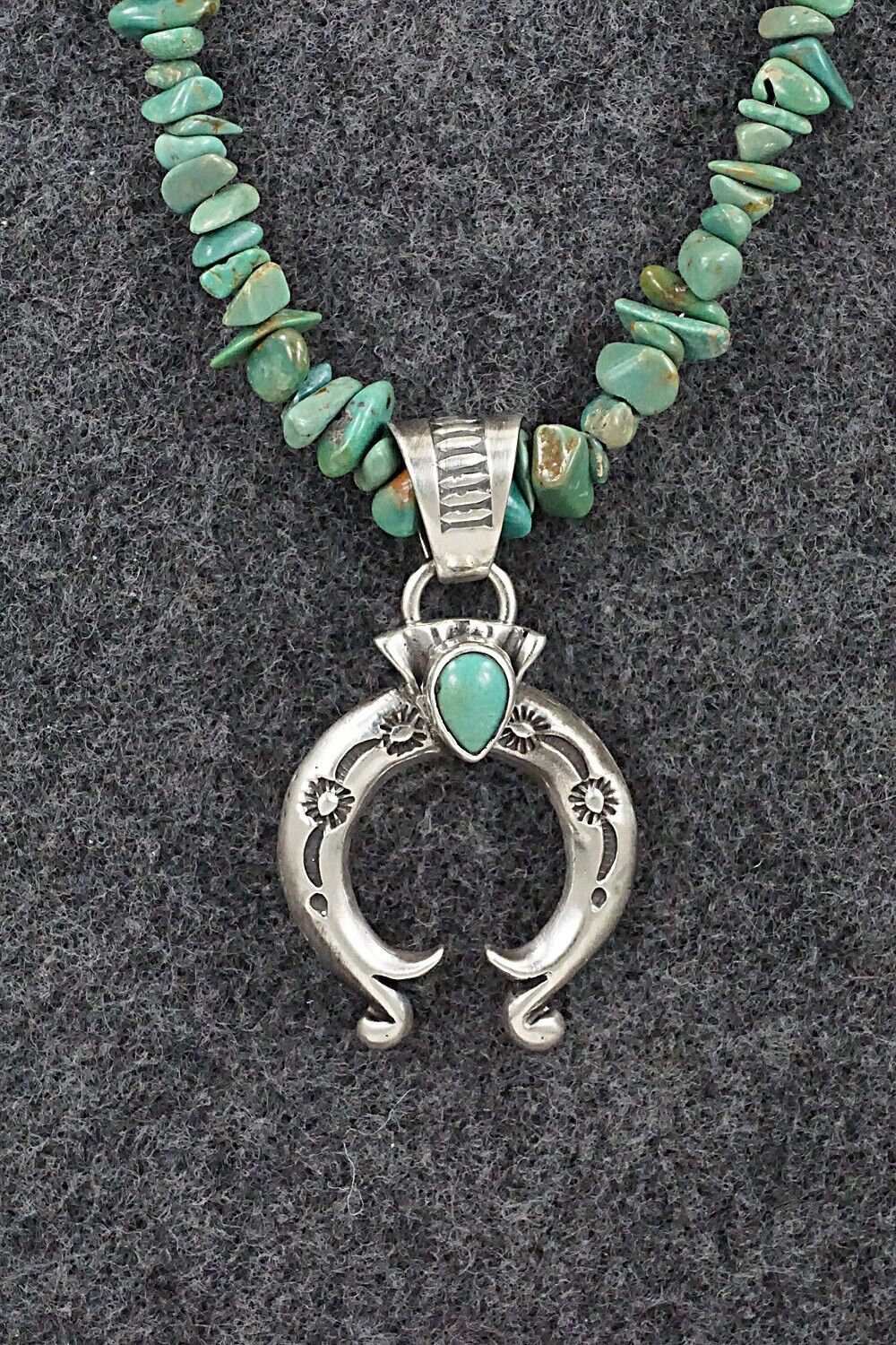 Turquoise & Sterling Silver Necklace 17" - Louise Joe