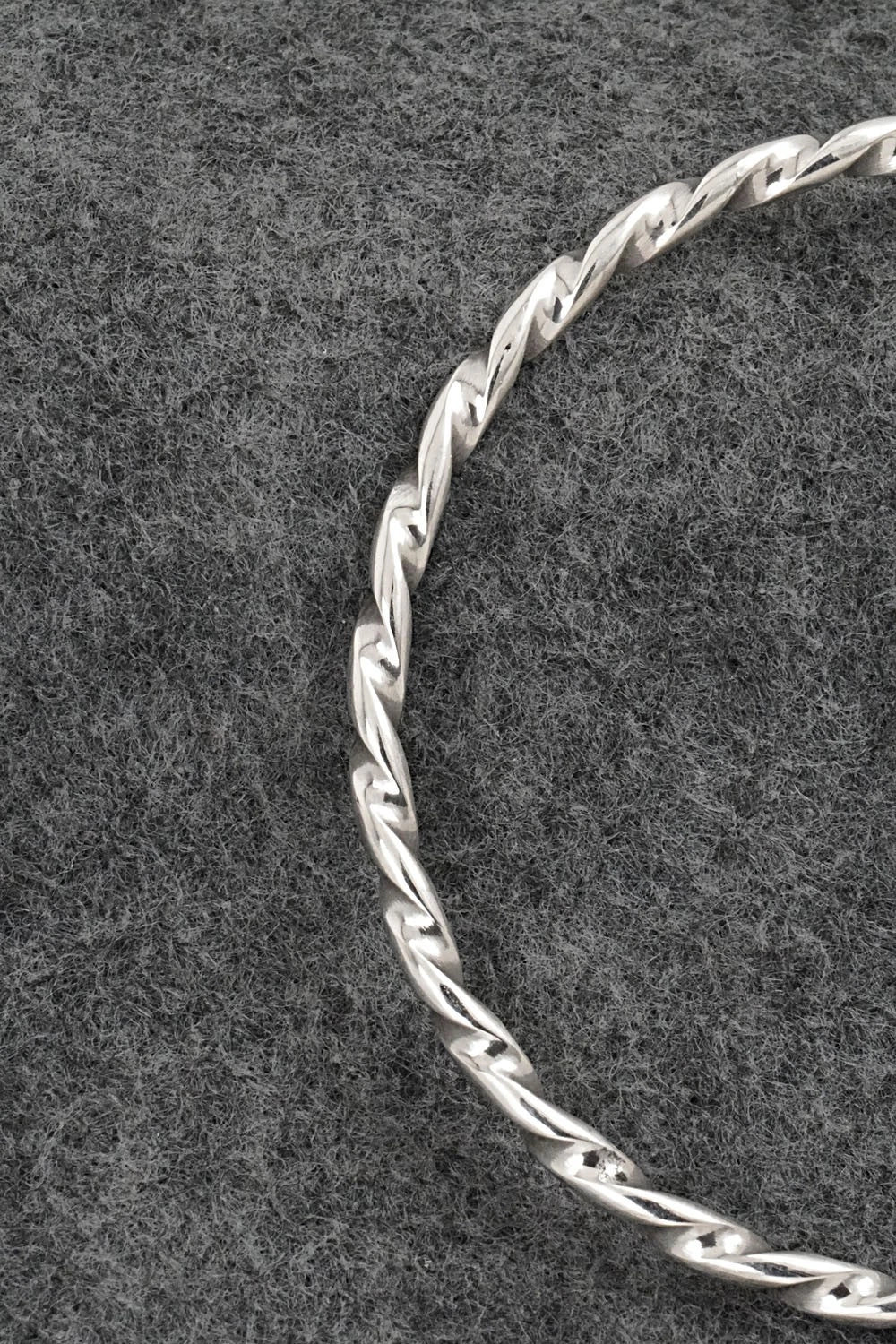 Sterling Silver Bangle Bracelet - Elaine Tahe