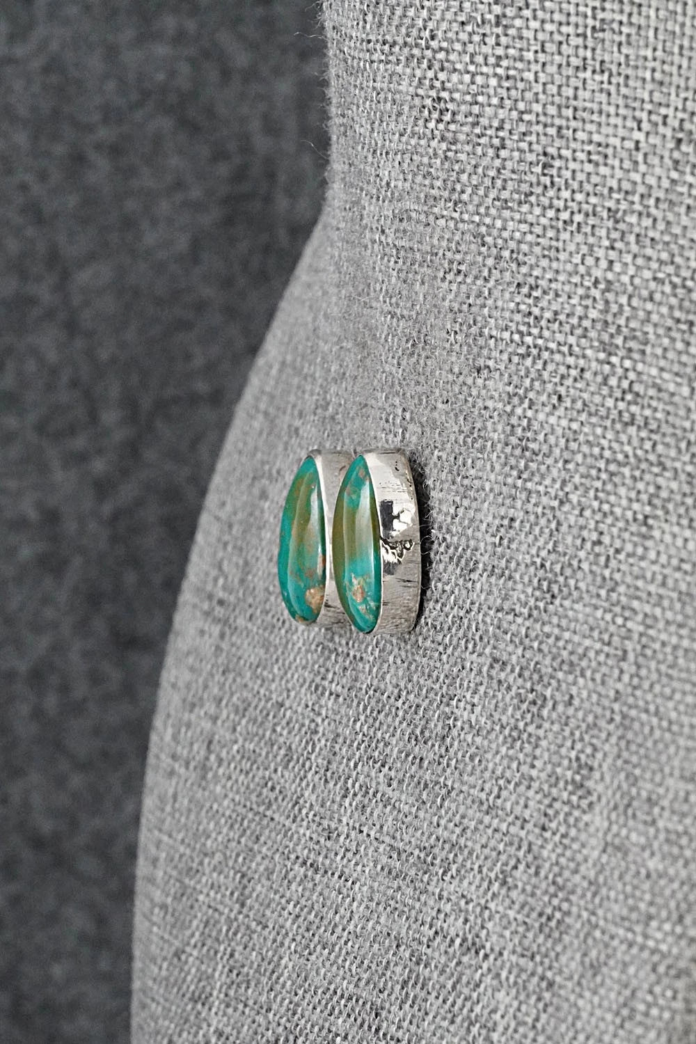 Turquoise & Sterling Silver Earrings - Rosemary Saunders