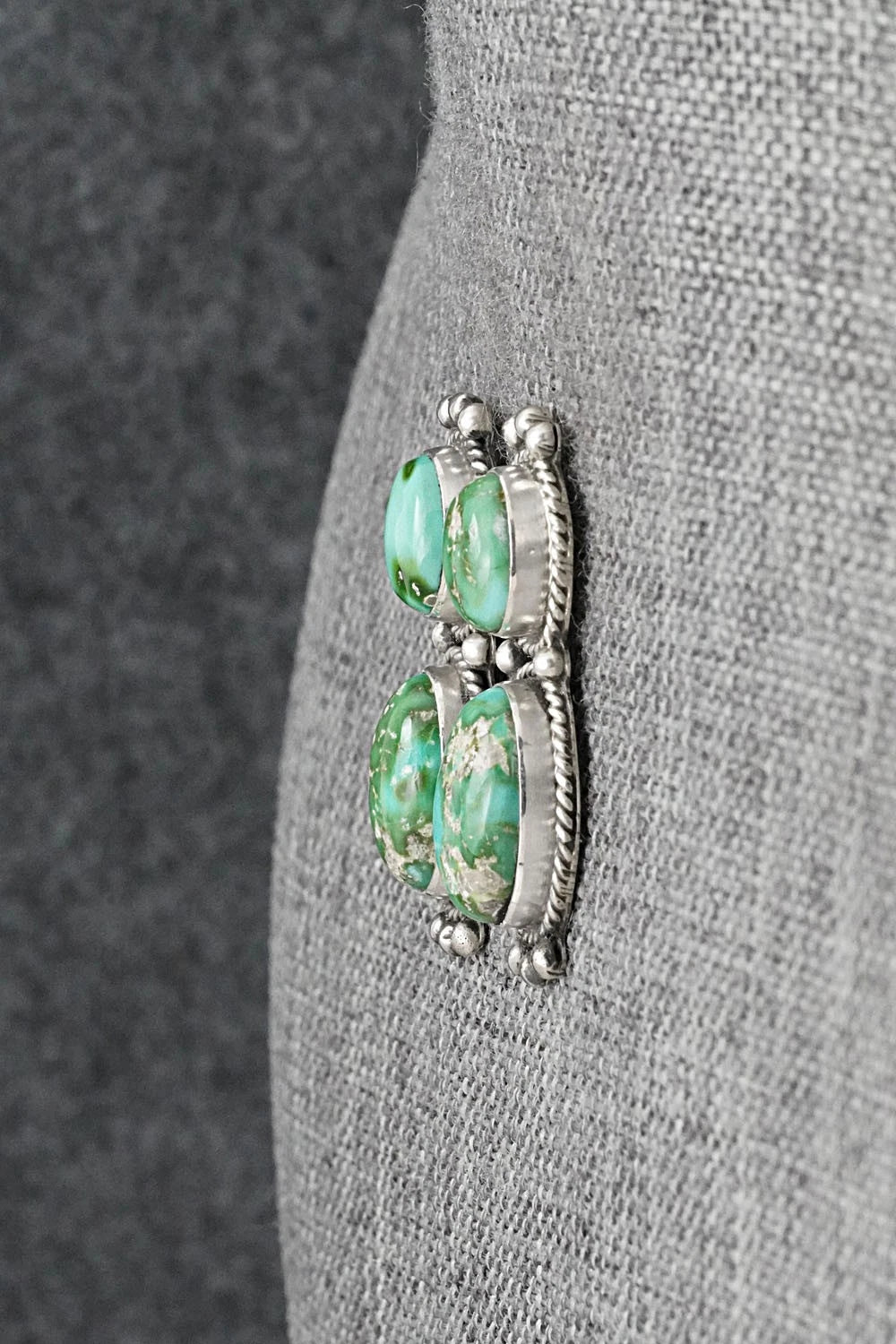 Turquoise & Sterling Silver Earrings - Rena Begay