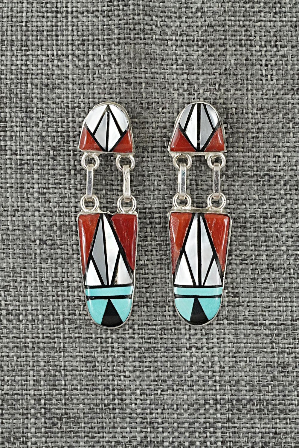 Multi-Stone & Sterling Silver Pendant and Earrings Set - Ola Eriacho