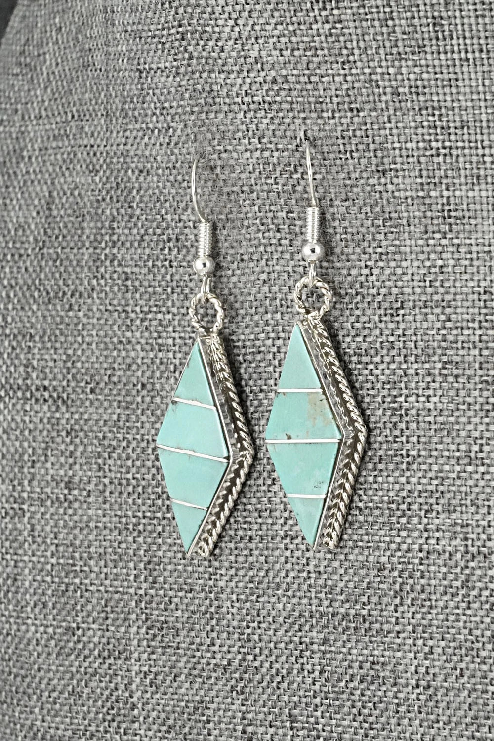 Turquoise & Sterling Silver Earrings - Andrew Enrico