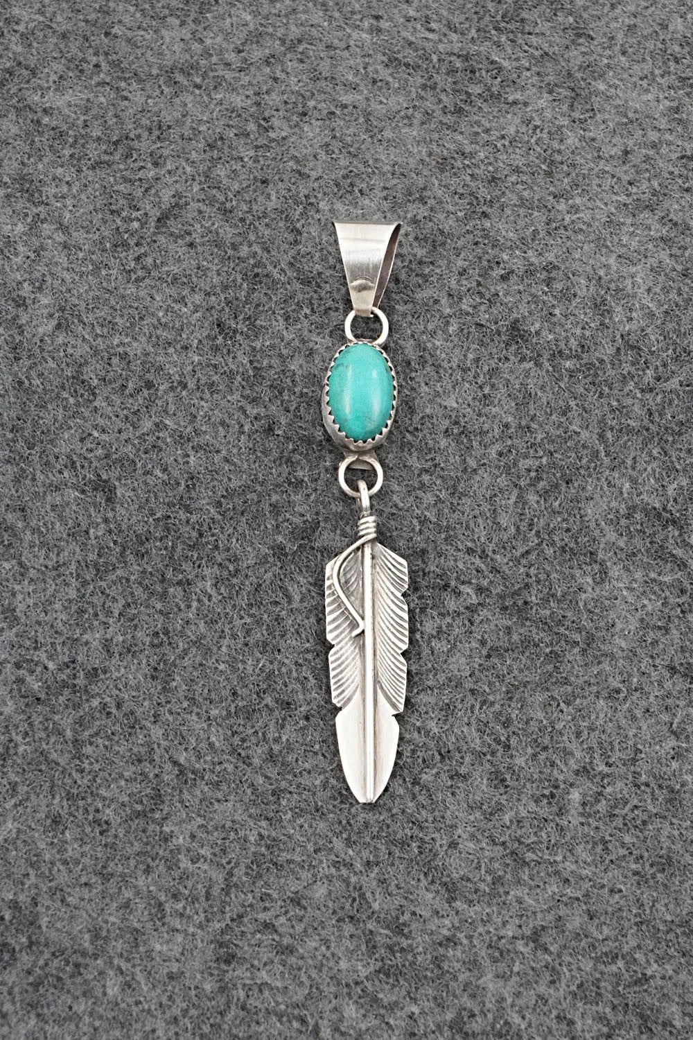 Turquoise & Sterling Silver Pendant - Chris Charley