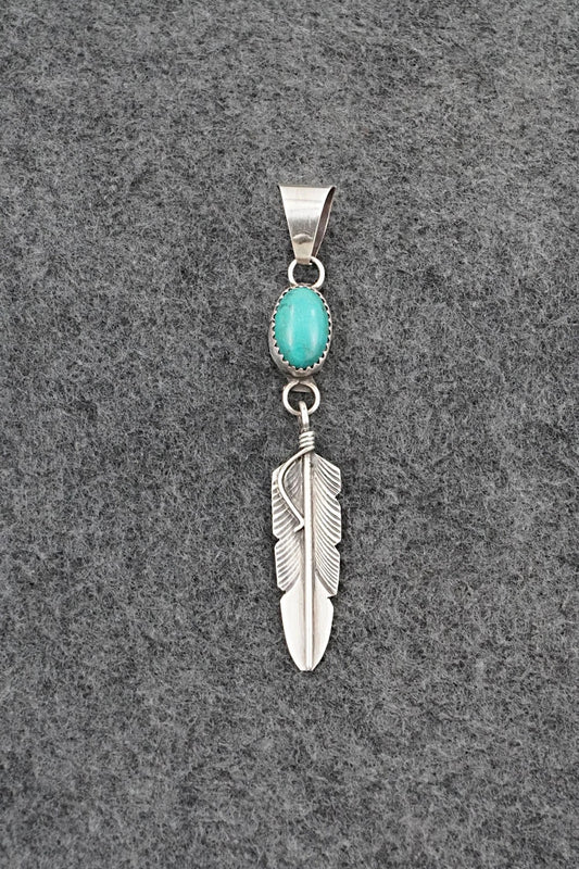 Turquoise & Sterling Silver Pendant - Chris Charley