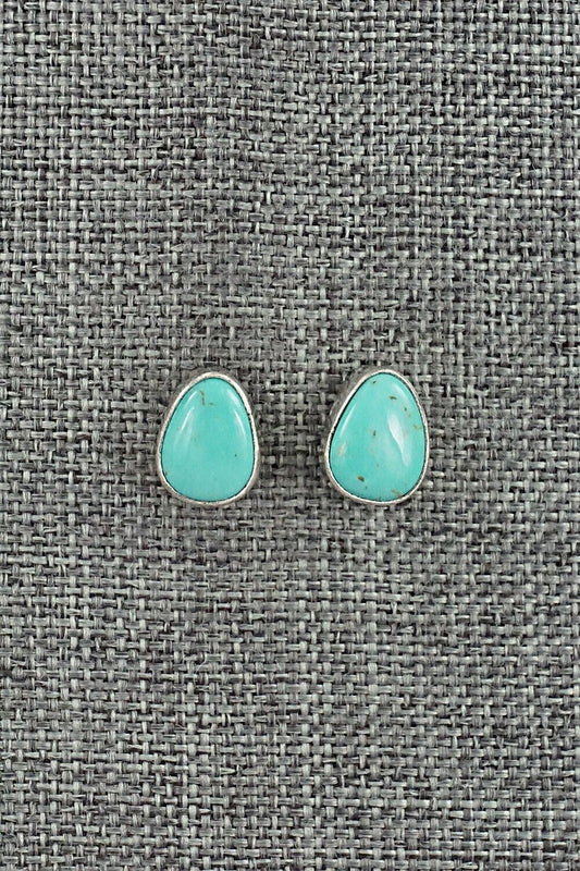 Turquoise & Sterling Silver Earrings - Marco Begaye