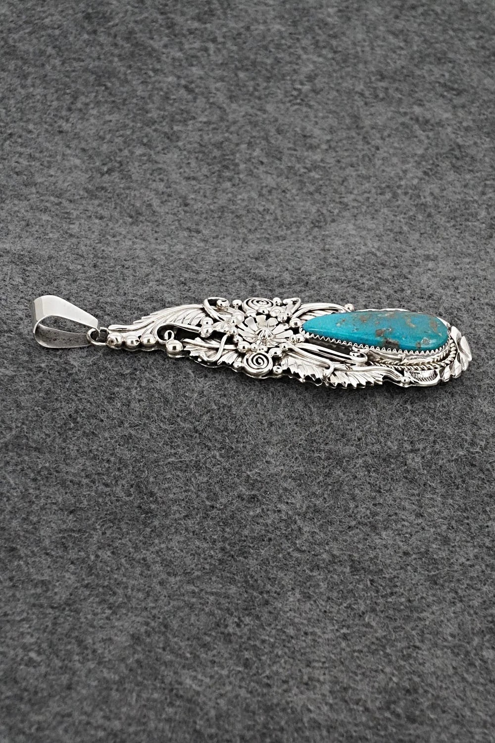 Turquoise & Sterling Silver Pendant - Albert Smith