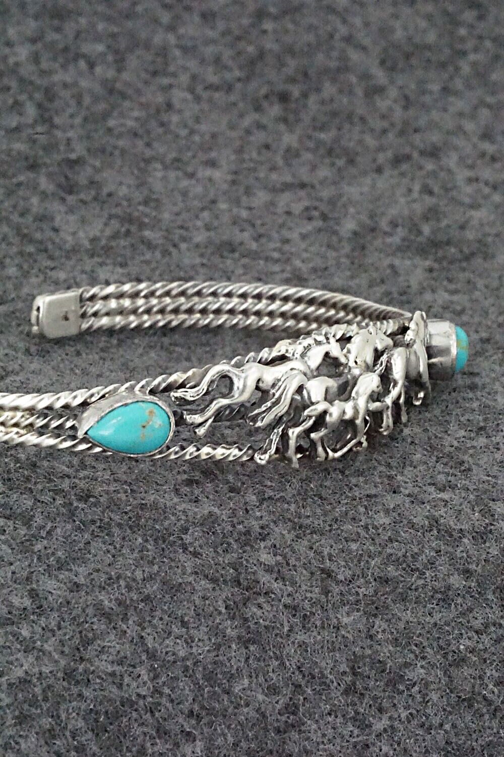 Turquoise & Sterling Silver Bracelet - Bobby Platero