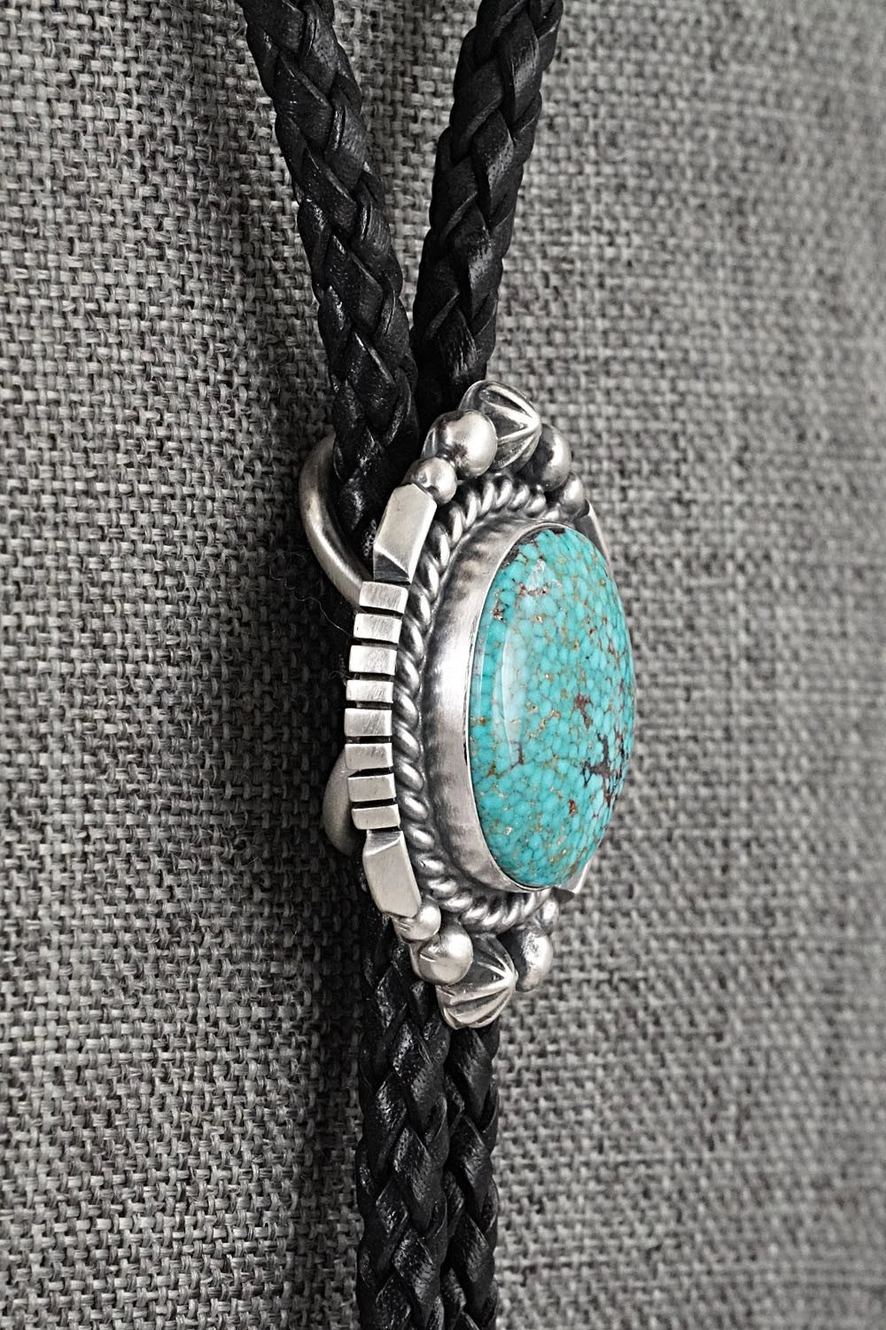 Turquoise & Sterling Silver Bolo Tie - Bob Becenti