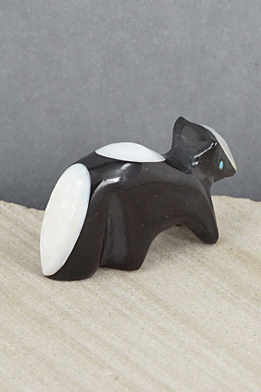 Skunk Zuni Fetish Carving - Calvert Bowannie