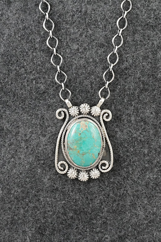 Turquoise & Sterling Silver Necklace - Cordell Platero