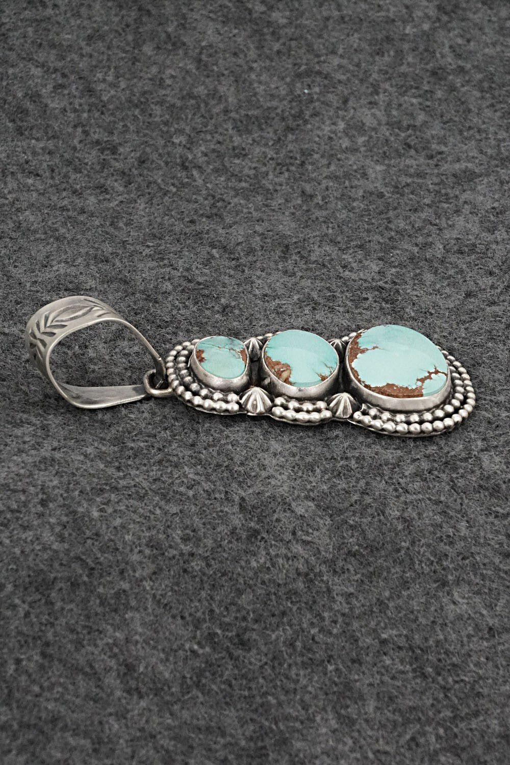 Turquoise & Sterling Silver Pendant - Darrin Livingston