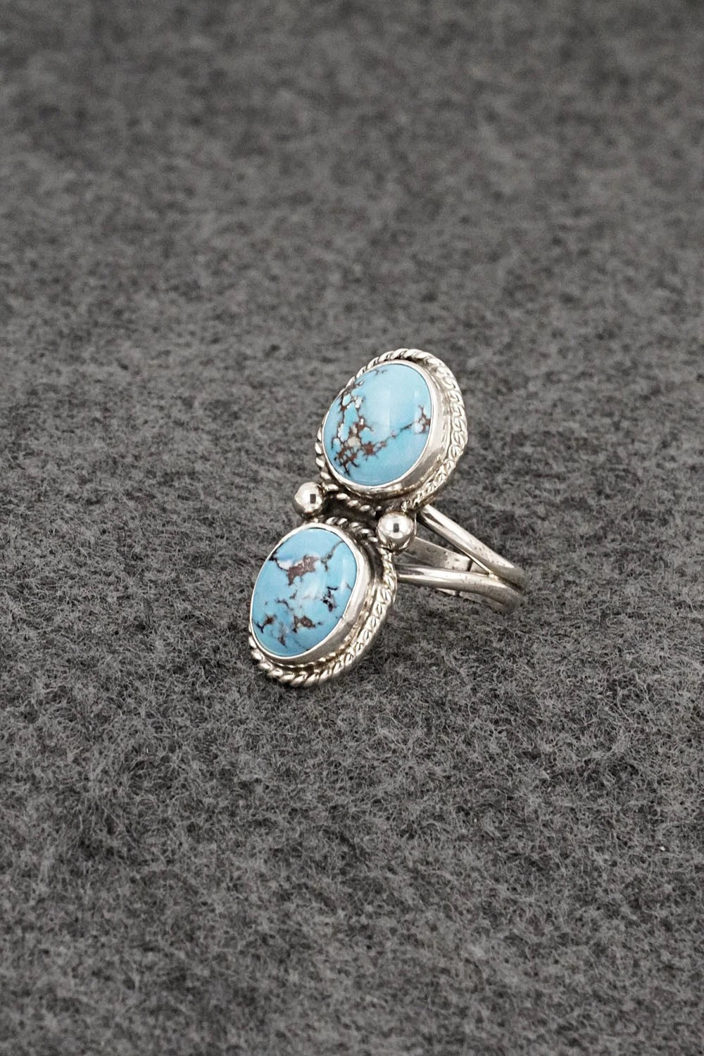 Turquoise & Sterling Silver Ring - Eugene Gruber - Size 6