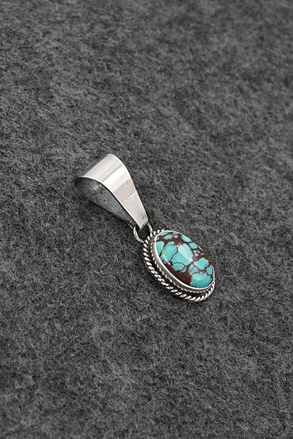 Turquoise & Sterling Silver Pendant - Eugene Gruber