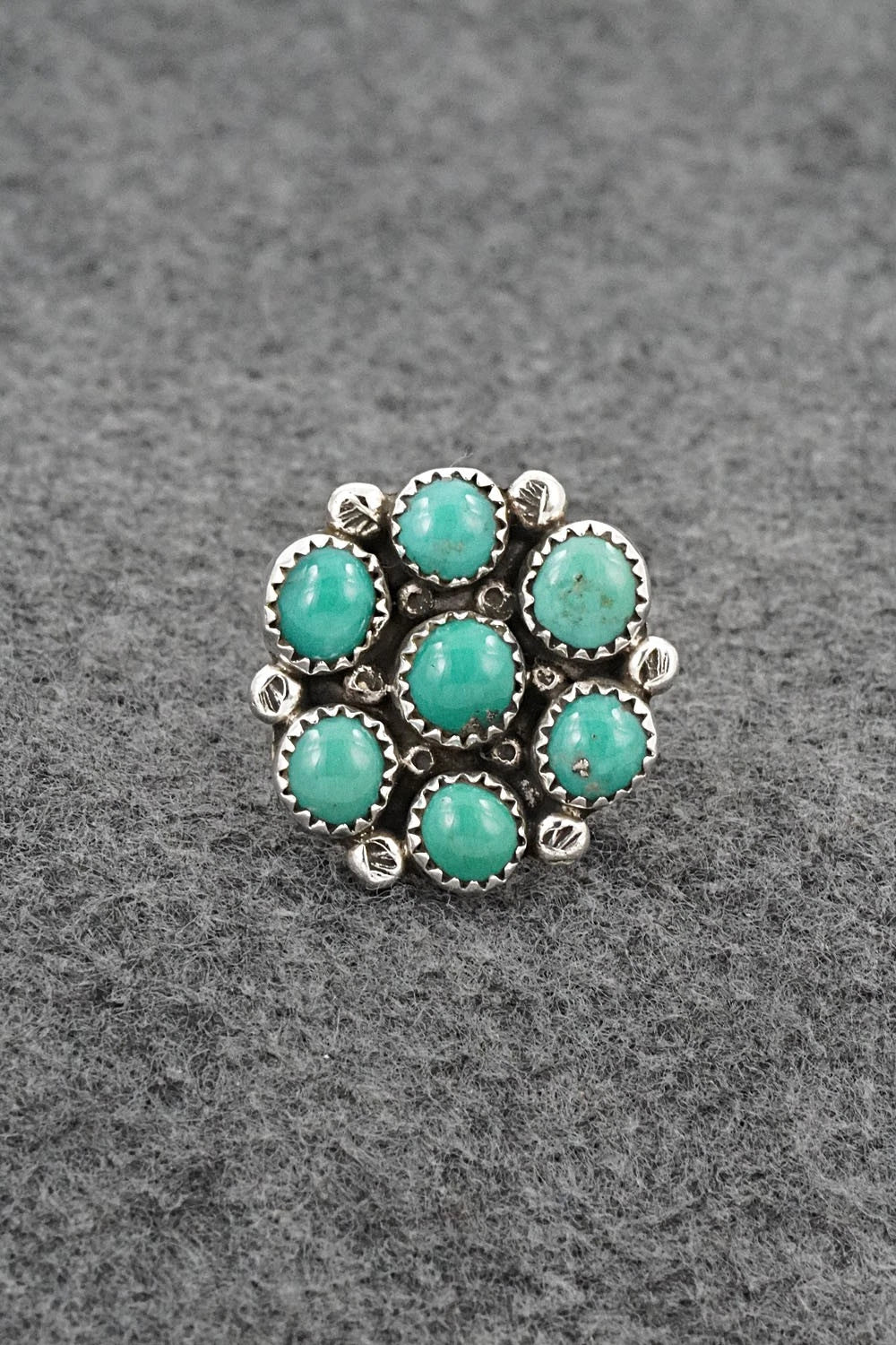 Turquoise & Sterling Silver Ring - Priscilla Reeder - Size 8
