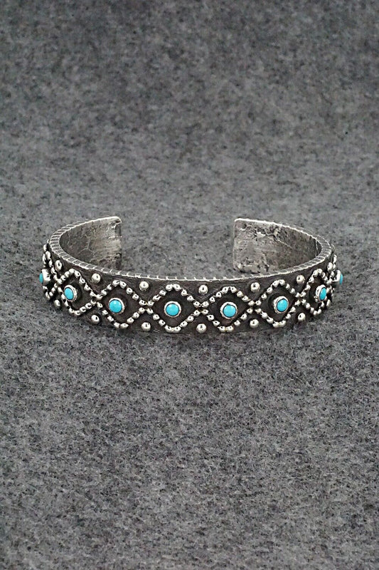 Turquoise & Sterling Silver Bracelet - Ernest Rangel